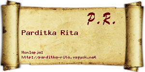 Parditka Rita névjegykártya